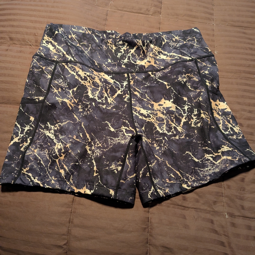 Constantly Varied Gear Black and Gold Athletic Shorts